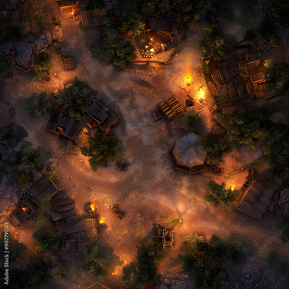 Western Battle Map for RPG, Dungeons and Dragons, DnD Map, Tabletop Role-Playing Games, Adventure Game Background, Top-Down View Western Battle Map for RPG, Dungeons and Dragons, DnD Map, Tabletop Role-Playing Games, Adventure Game Background, Top-Down View