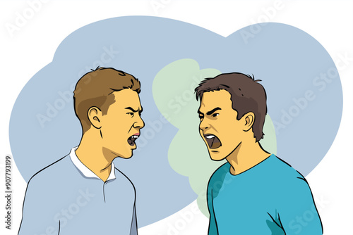 Two men engage in a heated argument, expressing strong emotions and frustration towards each other.
