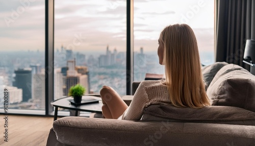 Free Download Relaxing in a room with comfortable furniture. - GFXLoad