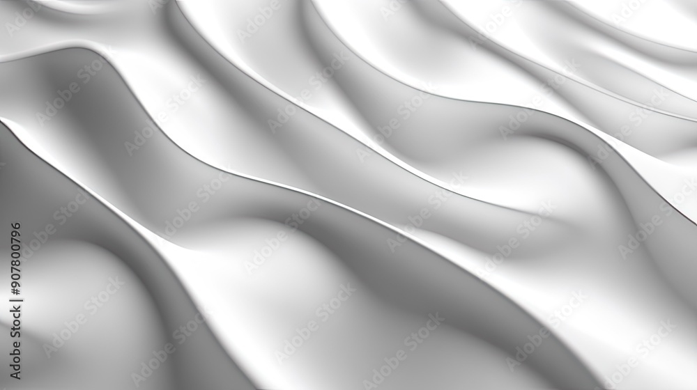 Abstract white background with subtle wave patterns and light shadows, creating a modern and stylish look.