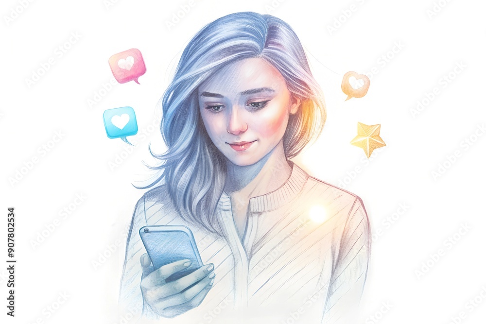 woman with mobile phone