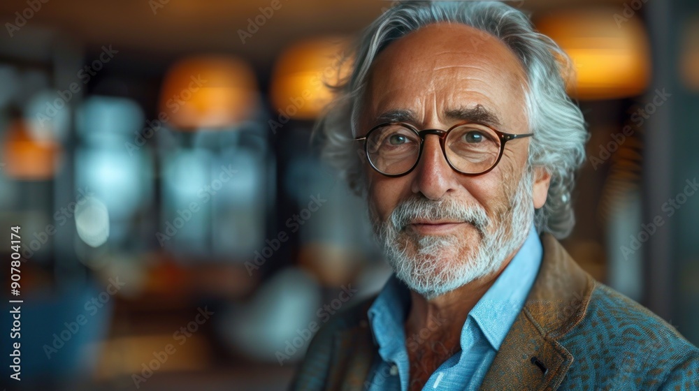 Portrait of a Mature Man with a Gentle Smile Portrait of a Mature Man with a Gentle Smile