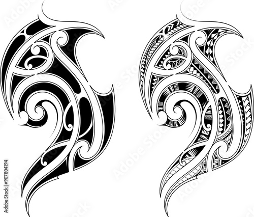 Traditional Polynesian tattoo design