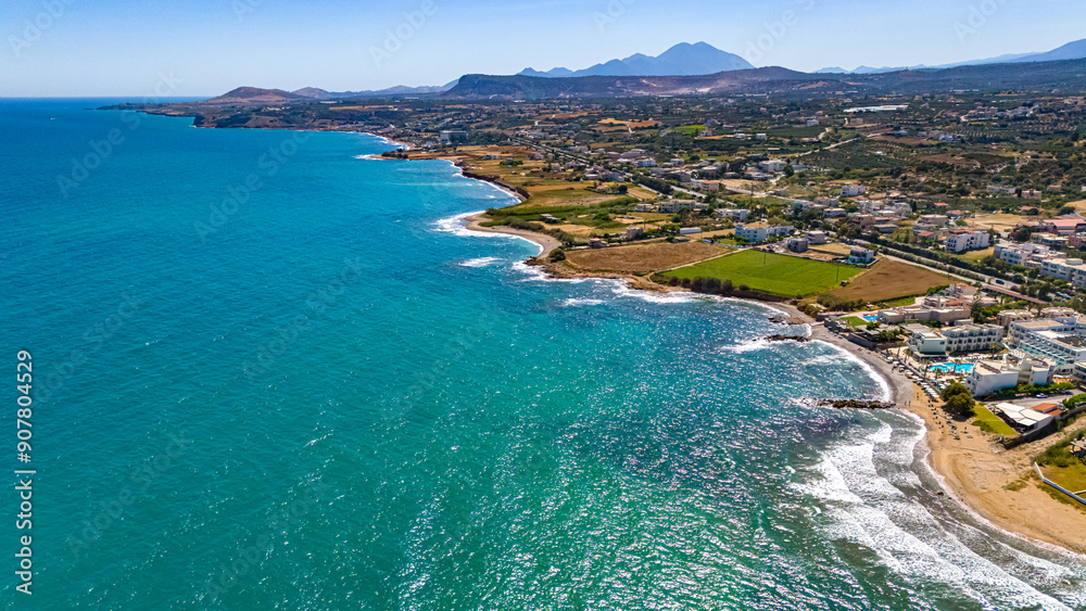 Fototapeta premium Coastal view near Stavromenos, Crete, Greece