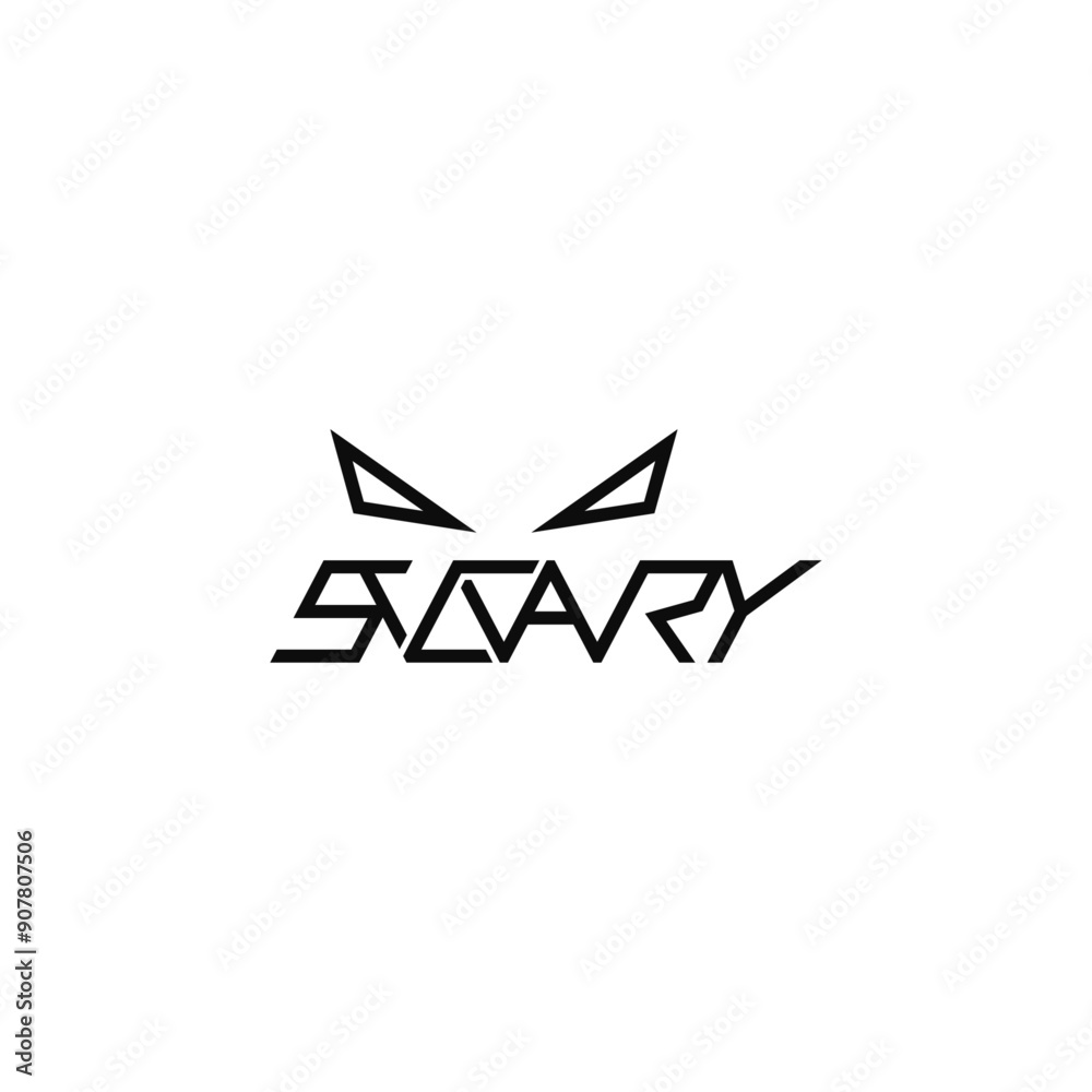 Scary beast letter logo typographic design. Scary beast letter logo typographic design.