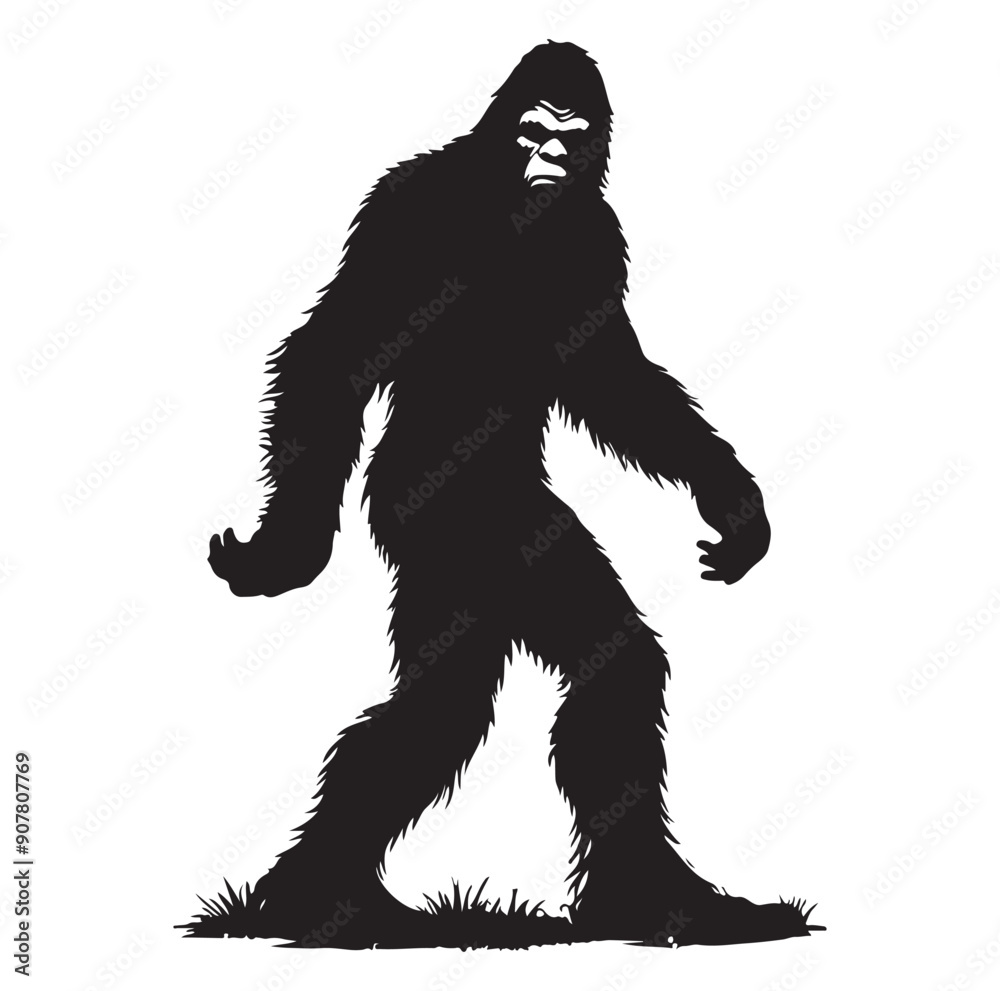 Bigfoot silhouette vector art. Bigfoot silhouette vector art.