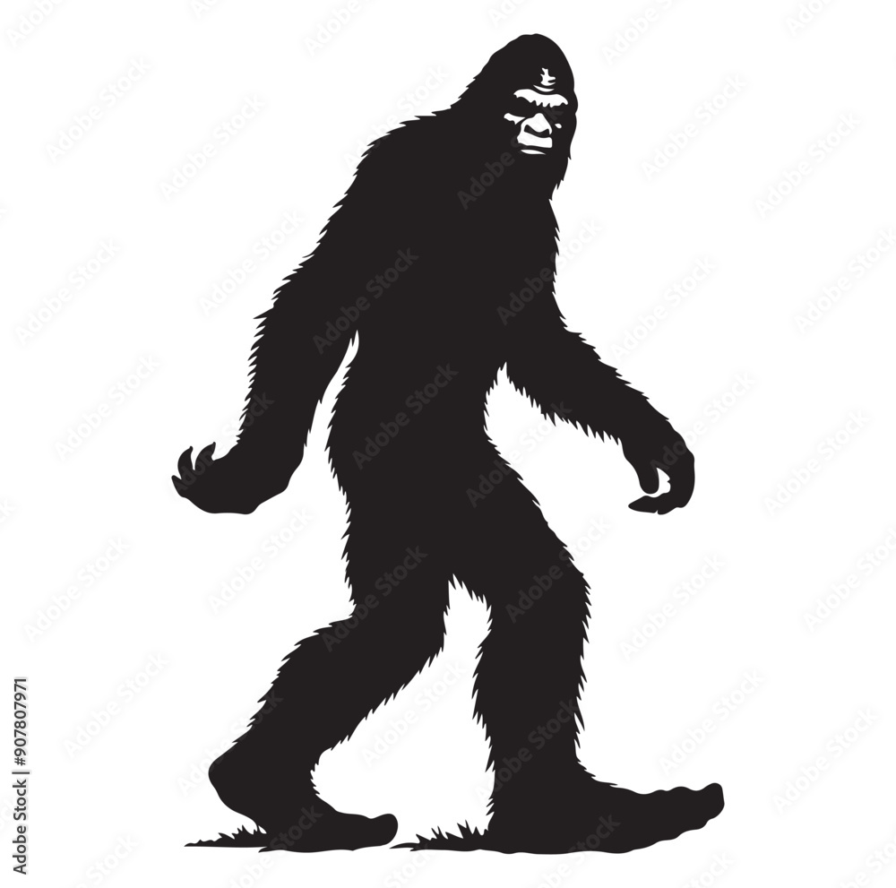 Bigfoot silhouette vector art. Bigfoot silhouette vector art.