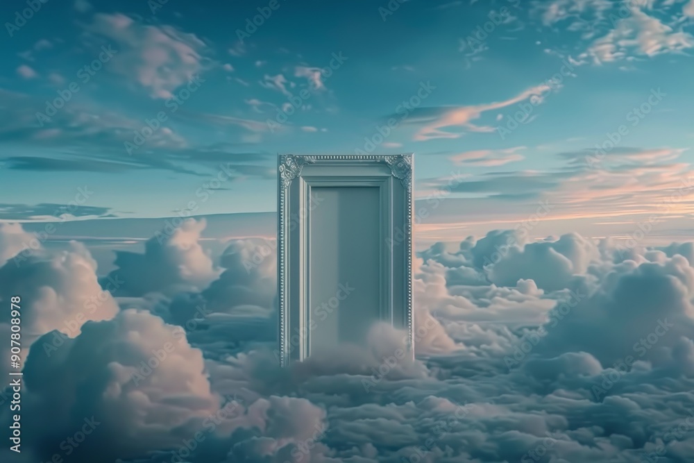 Surreal Floating Frame in the Clouds Surreal Floating Frame in the Clouds