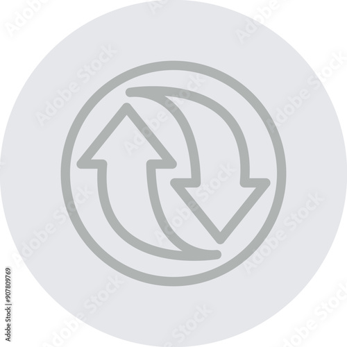refresh Vector Line Grey Circle Grey