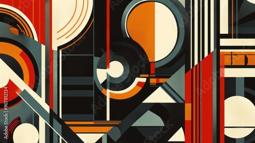Abstract Geometric Shapes Art