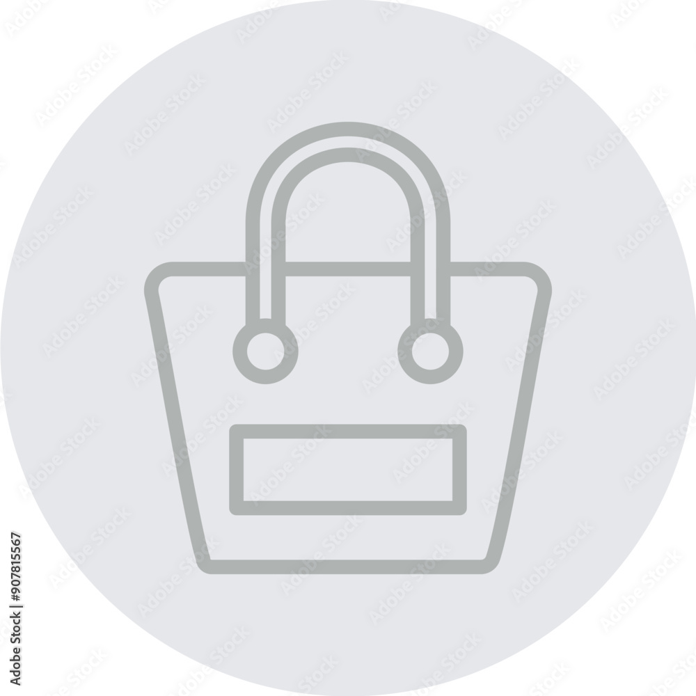 Disposable Bag Vector Line Grey Circle Grey Disposable Bag Vector Line Grey Circle Grey