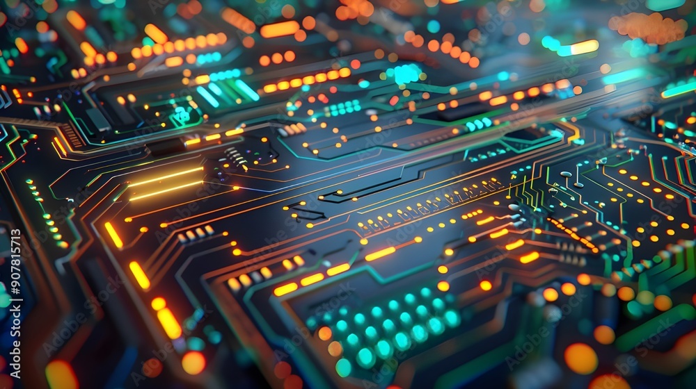 Obraz premium computer circuit board