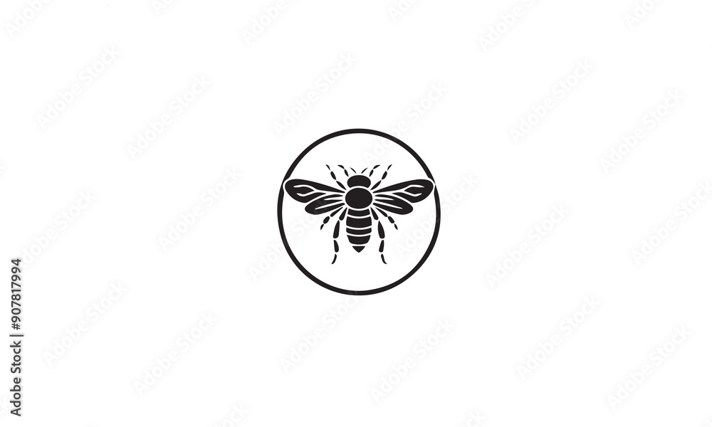 Fototapeta premium honey logo design black simple flat icon on white background