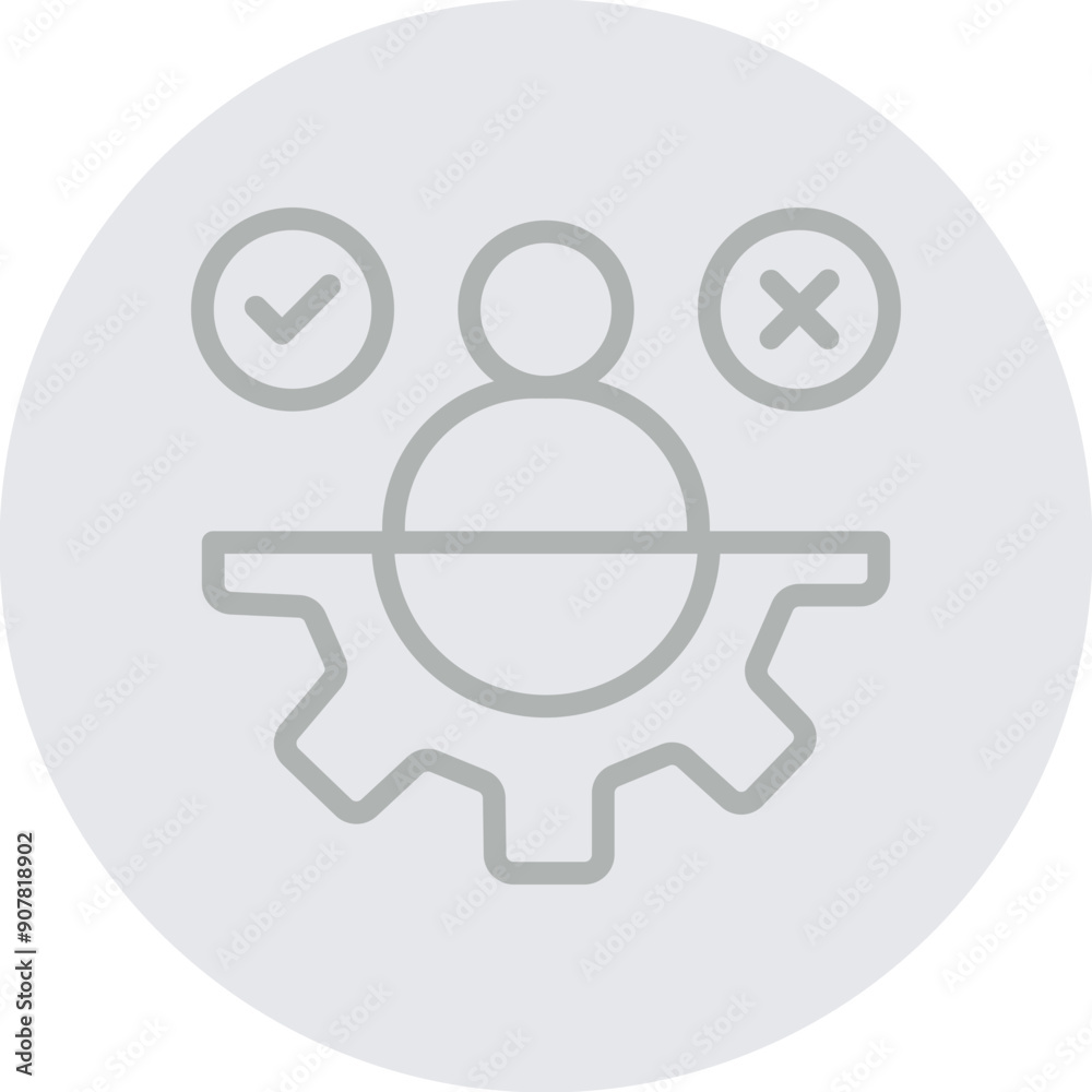 Decision Making Vector Line Grey Circle Grey Decision Making Vector Line Grey Circle Grey
