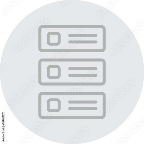 Backlog Vector Line Grey Circle Grey