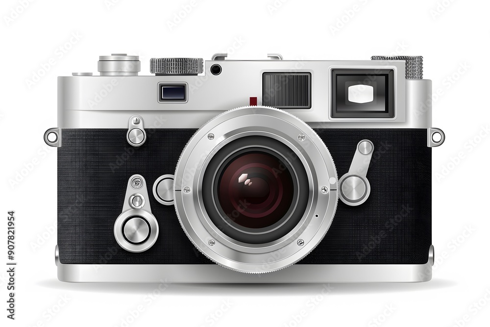 Black professional camera and lens for photography isolated on a white background. Black professional camera and lens for photography isolated on a white background.