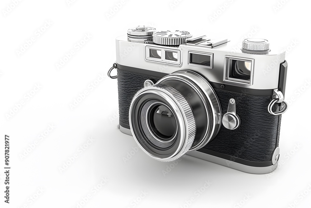 Black professional camera and lens for photography isolated on a white background. Black professional camera and lens for photography isolated on a white background.