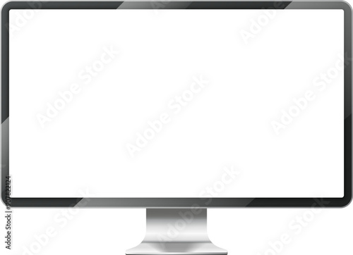 Display mockup. Blank computer monitor screen frame