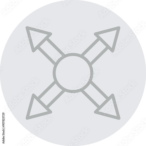 Movement Vector Line Grey Circle Grey