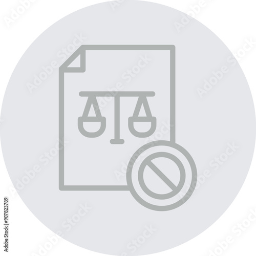 Unfair Vector Line Grey Circle Grey