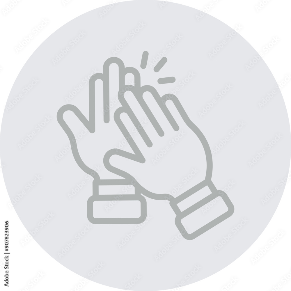 Applause Vector Line Grey Circle Grey Applause Vector Line Grey Circle Grey