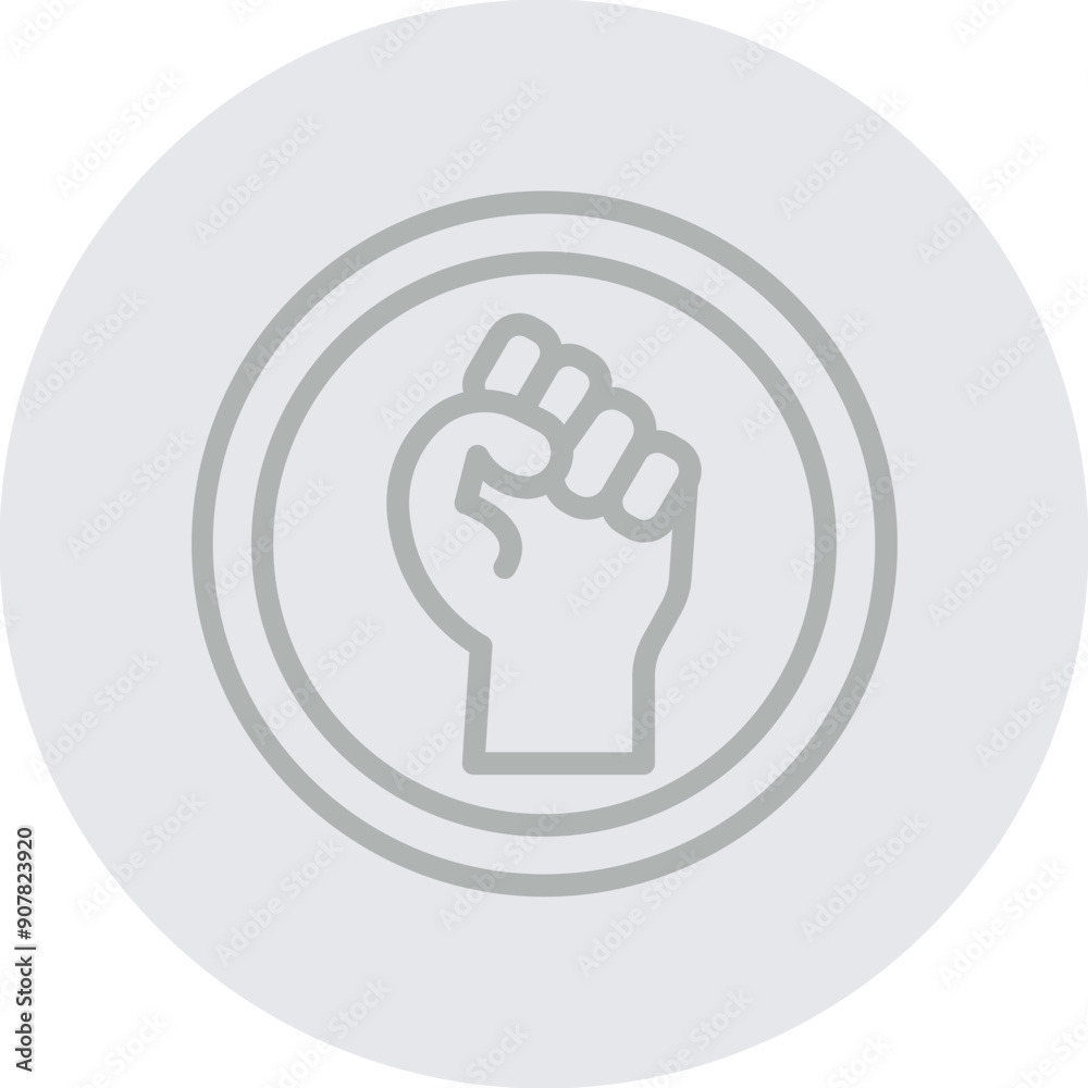 Black Lives Matter Vector Line Grey Circle Grey Black Lives Matter Vector Line Grey Circle Grey