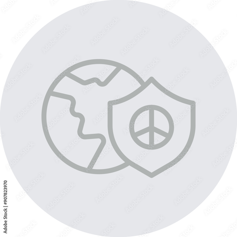 Save The World Vector Line Grey Circle Grey Save The World Vector Line Grey Circle Grey