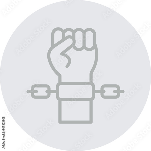 Slave Vector Line Grey Circle Grey