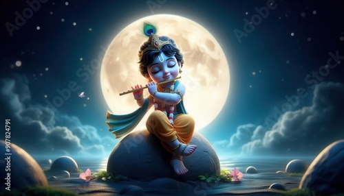Shree Krishna for Janmashtami, Makhan Chor, Bal Krishna, Cute	