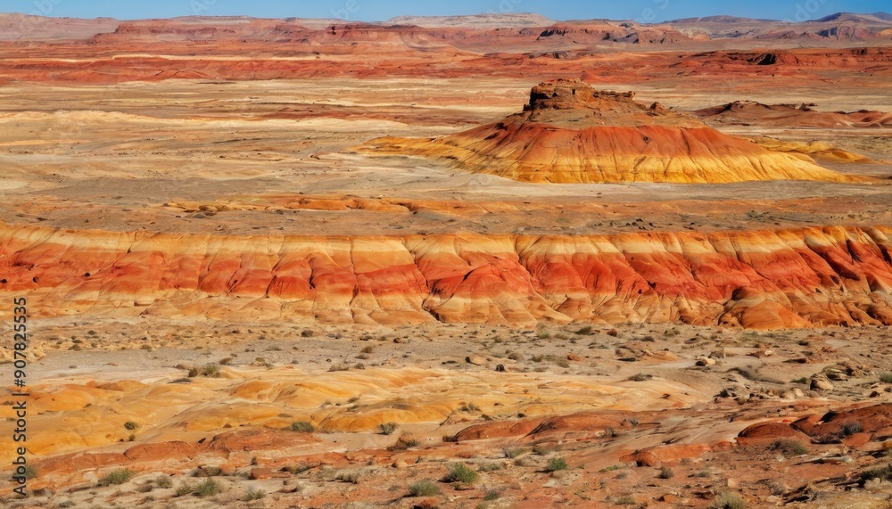 Vibrant Striped Desert Rocks Vibrant Striped Desert Rocks