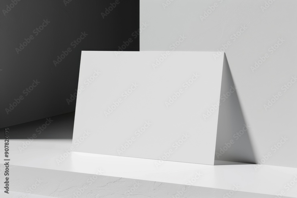 Fototapeta premium Landscape invitation card mockup creation