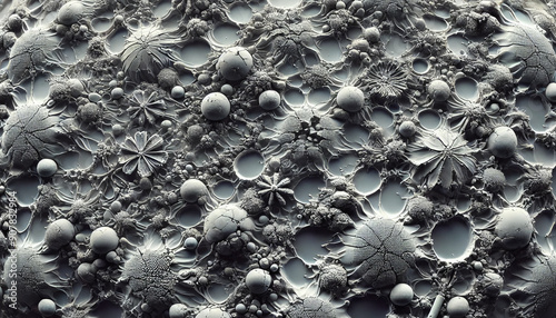 Close-up Texture of Francium with Light Reflections and Shadows