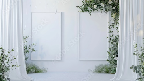 The elegance in Simplicity Minimalist Studio is set against a beautiful floral backdrop