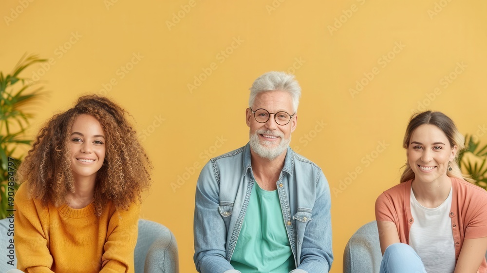 Group Therapy Session Illustrate a group therapy session with a therapist facilitating discussions among participants Group Therapy Session Illustrate a group therapy session with a therapist facilitating discussions among participants