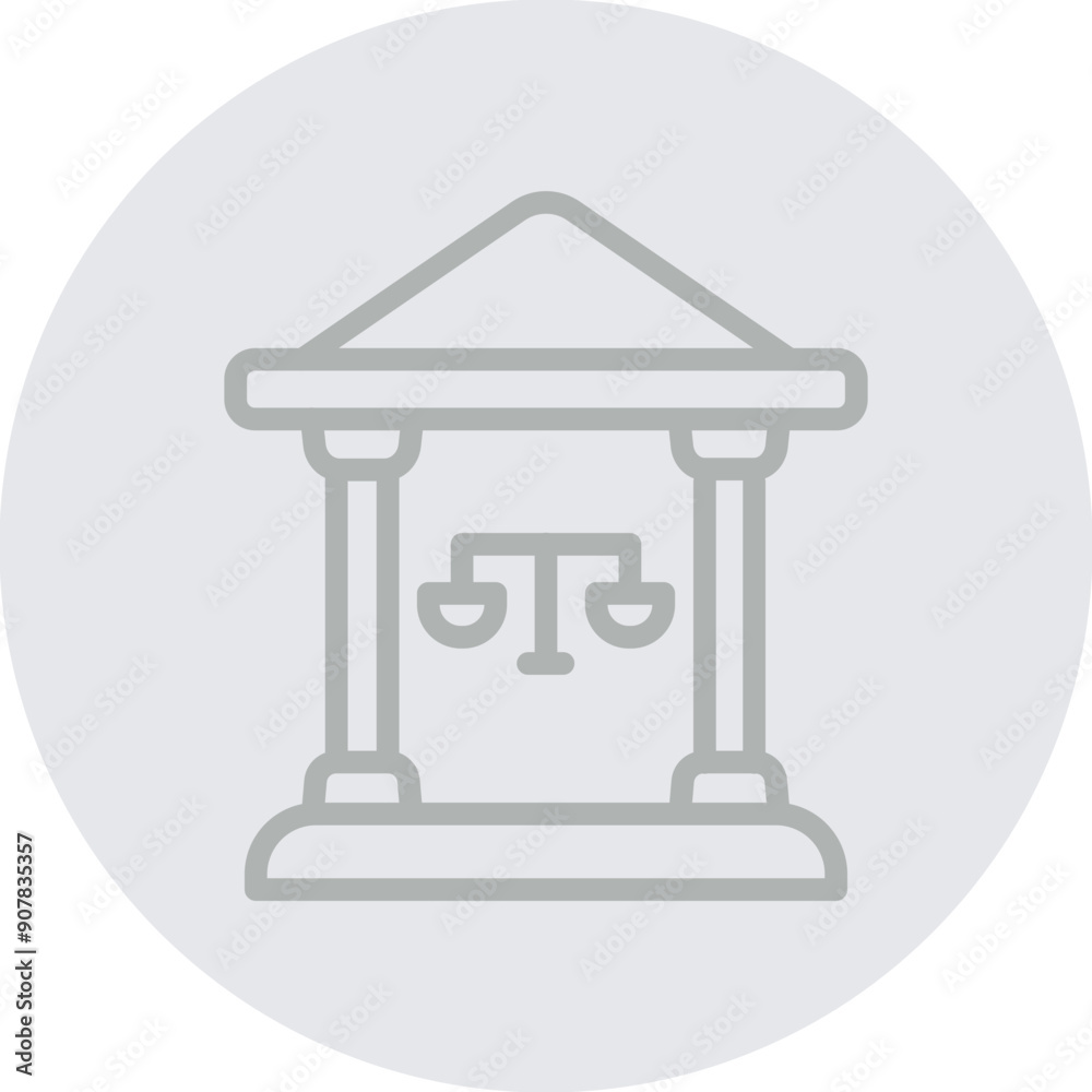 Court Vector Line Grey Circle Grey Court Vector Line Grey Circle Grey