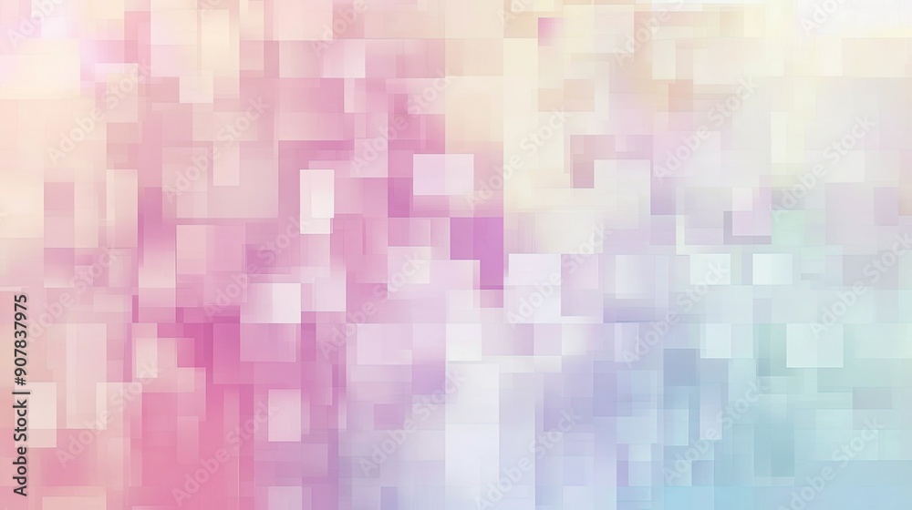 Pixelated squares in soft pastel colors, creating a visually engaging and modern abstract background Pixelated squares in soft pastel colors, creating a visually engaging and modern abstract background