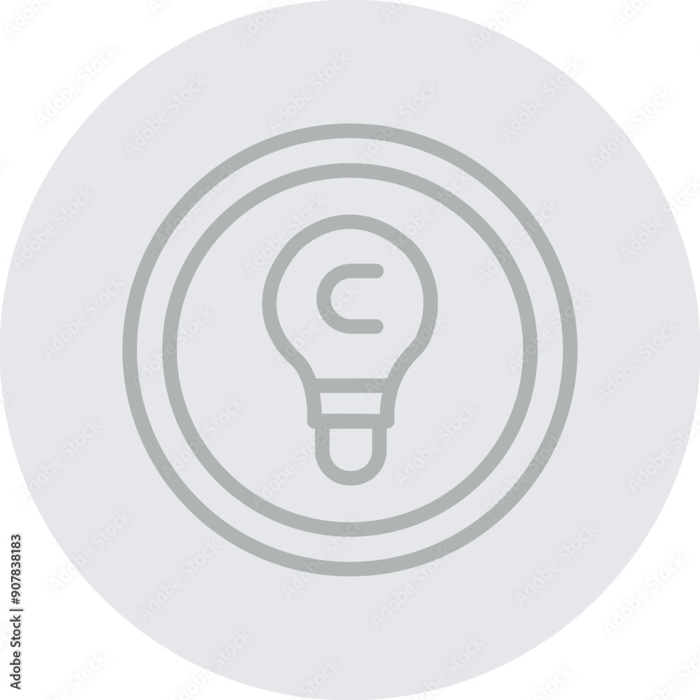 Copyright Vector Line Grey Circle Grey Copyright Vector Line Grey Circle Grey