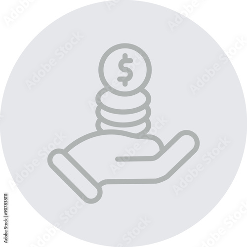 Investor Vector Line Grey Circle Grey