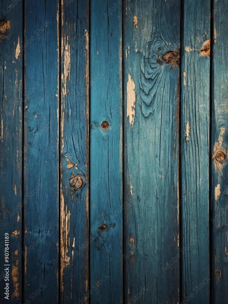 Obraz premium vintage wooden blue grungy texture portrait background
