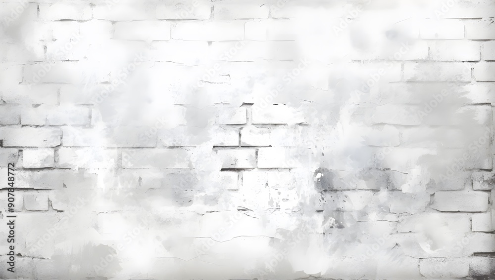 Fototapeta premium White Brick Wall Texture: Clean and Modern Background