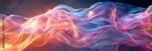 Wallpaper Mural Abstract waves of colorful light and smoke blending in a surreal and mystical pattern, creating a mesmerizing visual effect. Torontodigital.ca