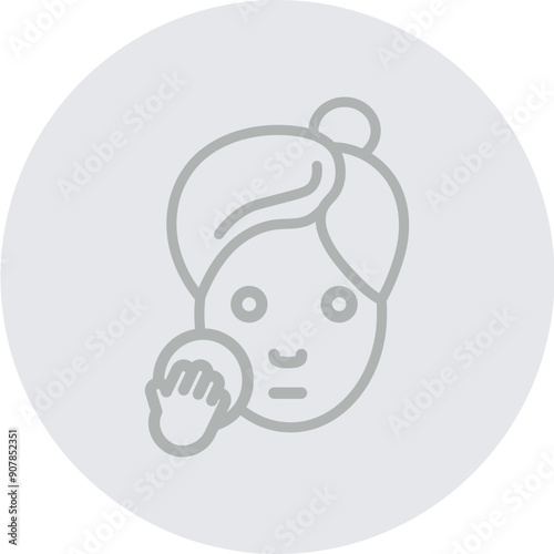 Facial Cleansing Line Grey Circle Grey
