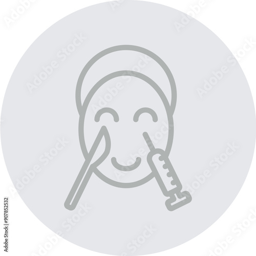 Cosmetic Surgery Options Line Grey Circle Grey