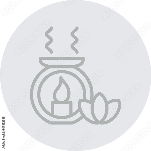 Aromatherapy Line Grey Circle Grey