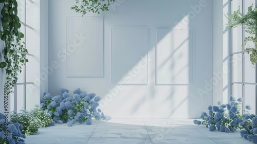 The elegance in Simplicity Minimalist Studio Is Set Against a Beautiful Floral Backdrop