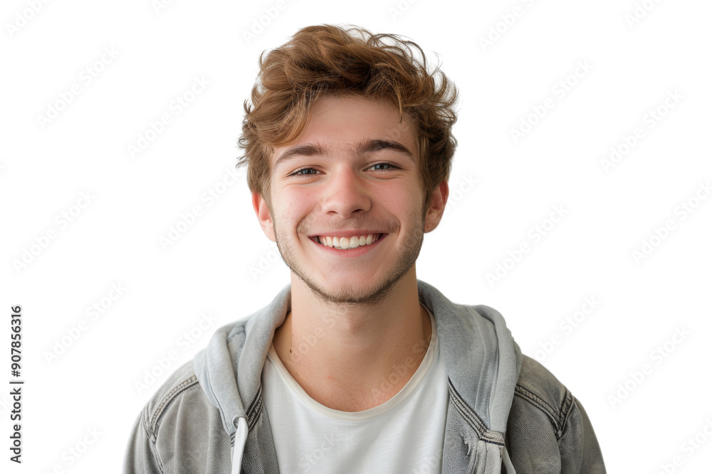 Smiling young man in casuals, standing confidently, isolated on white background Smiling young man in casuals, standing confidently, isolated on white background
