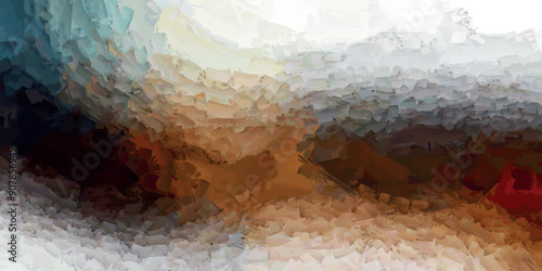 abstract brush stroke intricate details and vibrant colors of blended layered shadow wave effect illustration 