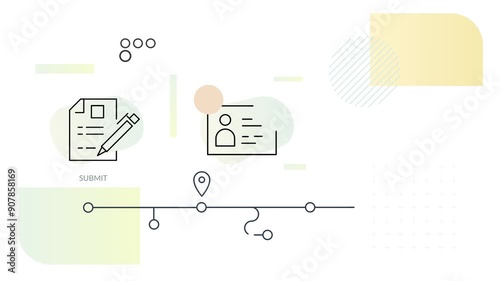 Application Update - Document Verification Process - Animated Illustration  as MP4 File