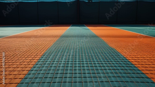 Empty gym locker with neatly arranged sports gear
