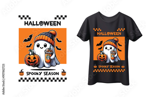 Spooky season 2024 halloween tshirt design